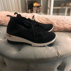 Women's Black Knit Sneakers